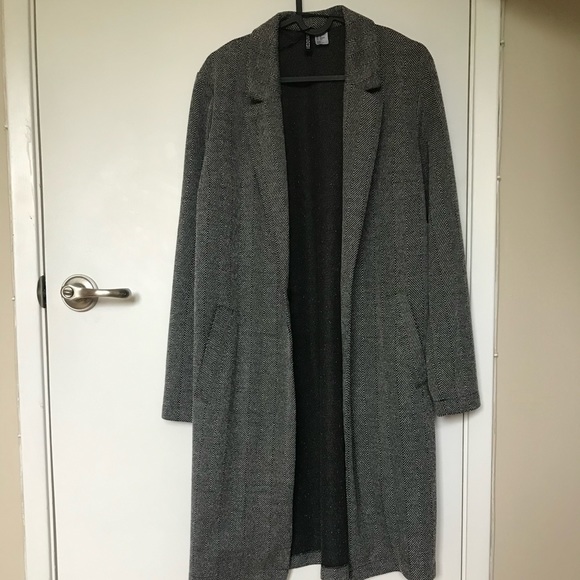 Grey H&M patterned coat - Picture 3 of 4